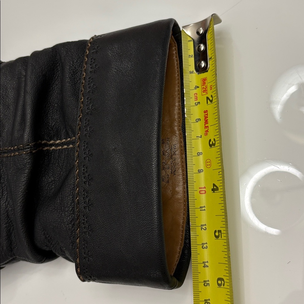 FOSSIL Black Leather BOOTS size 8.5 in boot bag - Picture 14 of 16